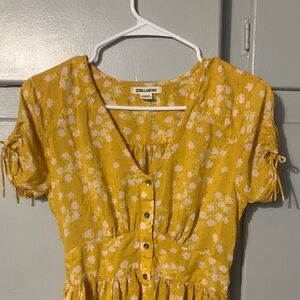 Billabong Mustard Floral Dress